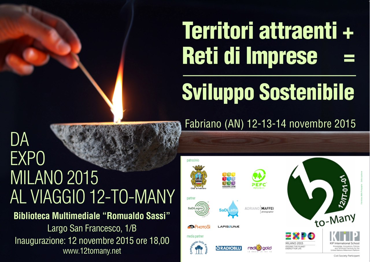 Viaggio 12-to-Many, a Fabriano la prima tappa il 12-13-14 novembre 2015