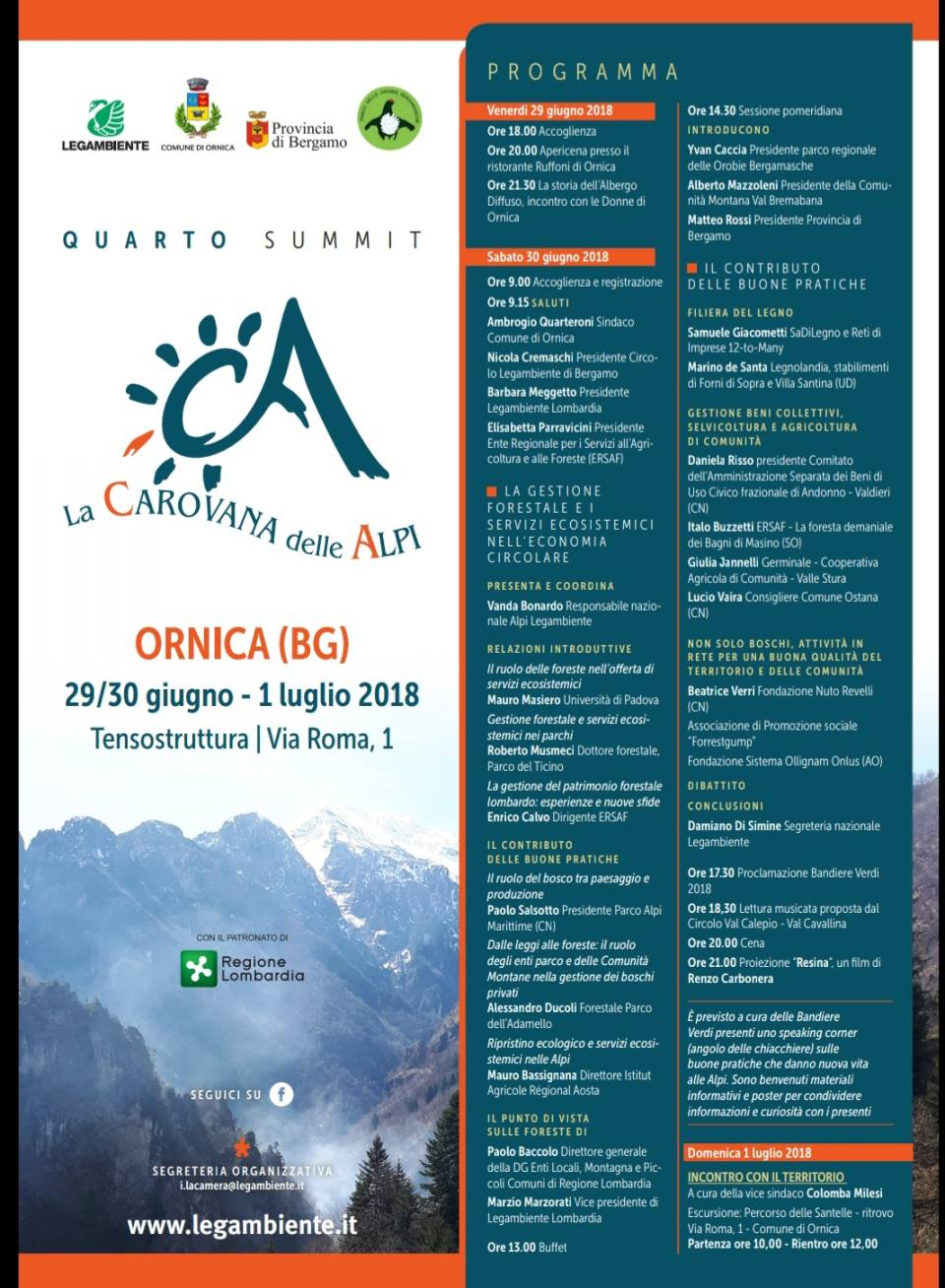 QUARTO SUMMIT - LA CAROVANA DELLE ALPI